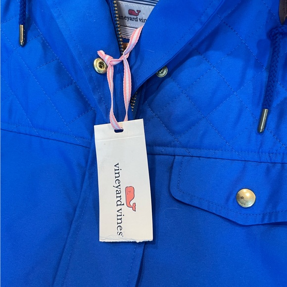 Women’s VINEYARD VINES Long Full Zip Anorak Solid Spinnaker Blue-Size XS. - Picture 3 of 9